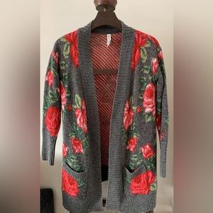 XL Aeropostale Rose Boyfriend Cardigan
